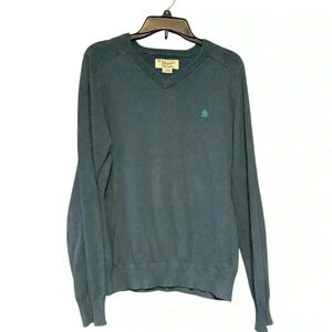 Original Penguin Men's Green V-Neck Sweater